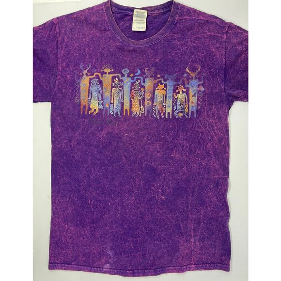 Purple Light dyed Tribal Graphic Women's Tshirt size S Gildan Brand Pre-Owned - Picture 1 of 7